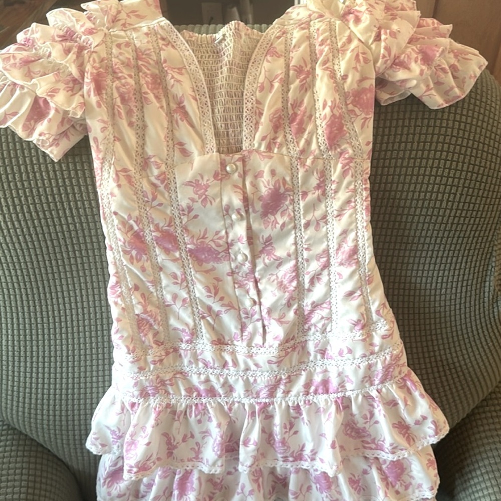 Floral Ruffle Mini Dress - Picture 8 of 9